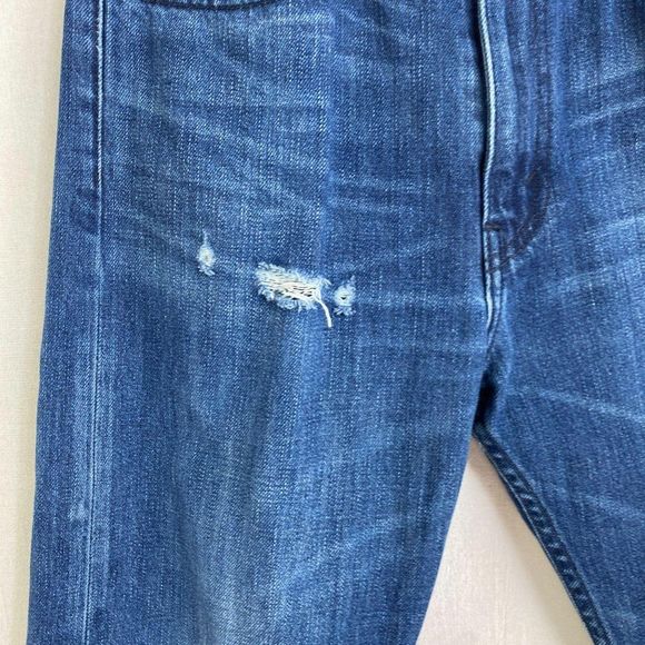 LEVI 522 Dark Blue Ripped Jean - Picture 4 of 13